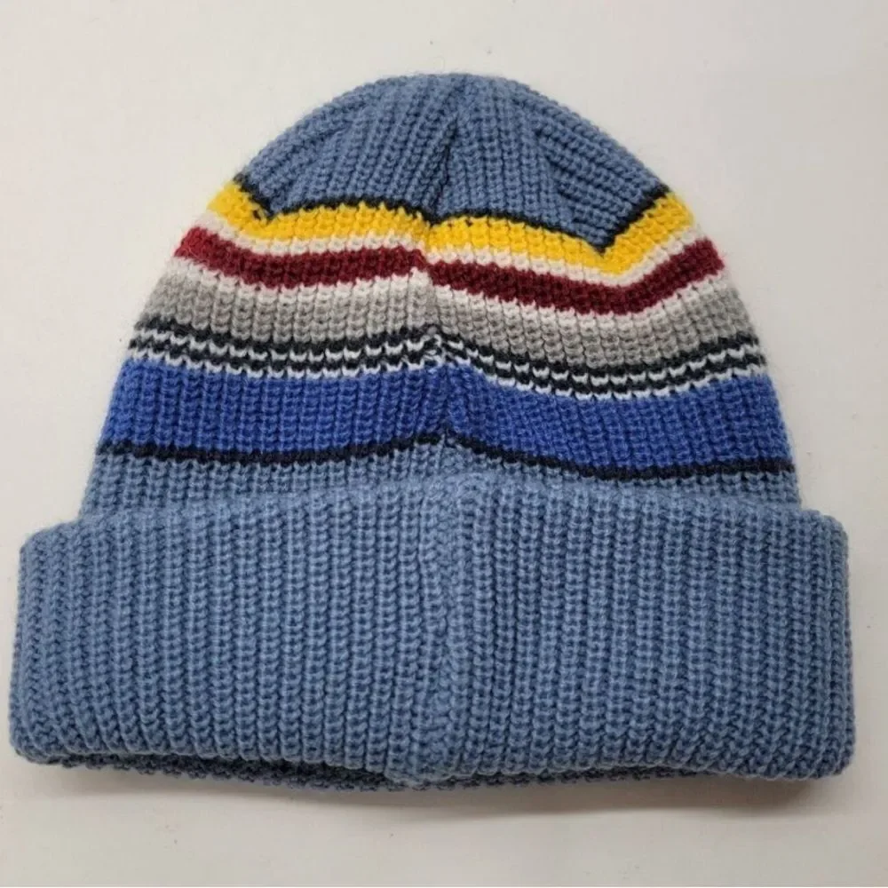 Pendleton National Park Collection Beanie with Blue and Gray Stripes